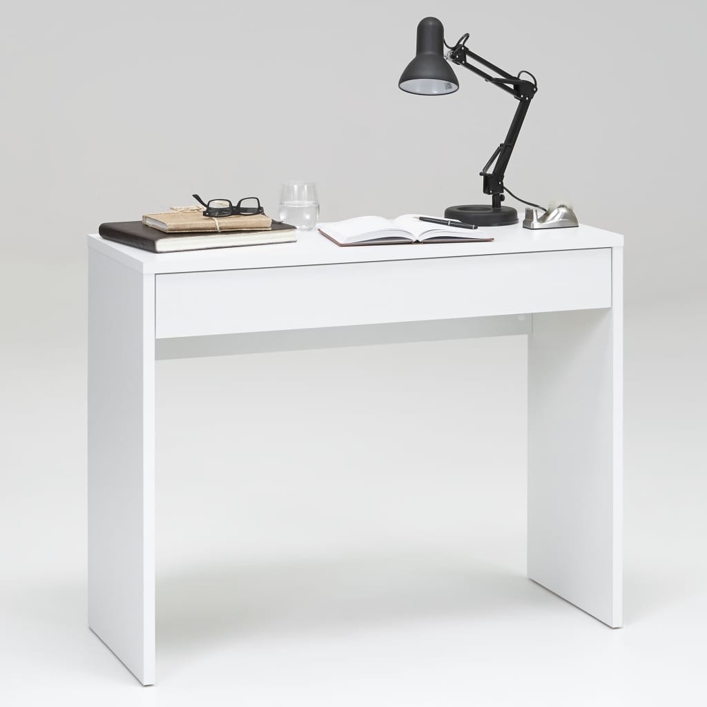 FMD Desk with Wide Drawer 100x40x80 cm White